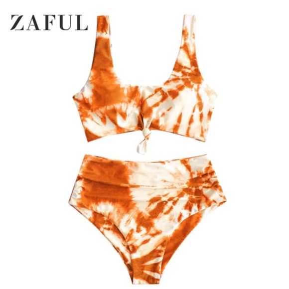 Orange tie dye bikini
